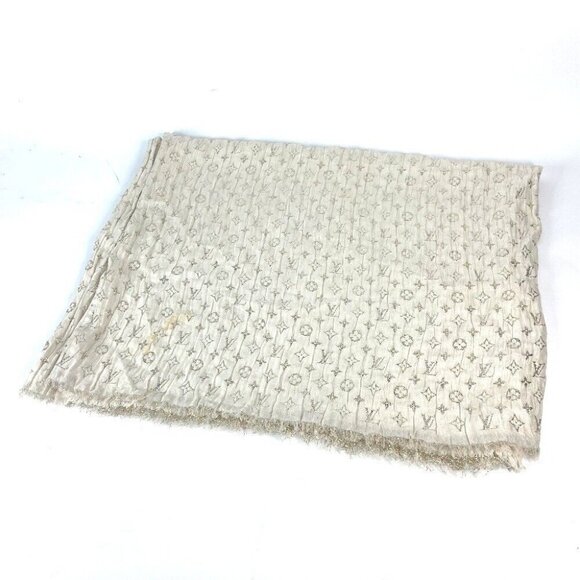 LOUIS VUITTON Monogram logo Glitter Etoile Monogram Scarf Shawl Stole - Picture 1 of 15